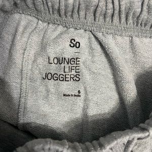 So Lounge Life Joggers, grey joggers, size small